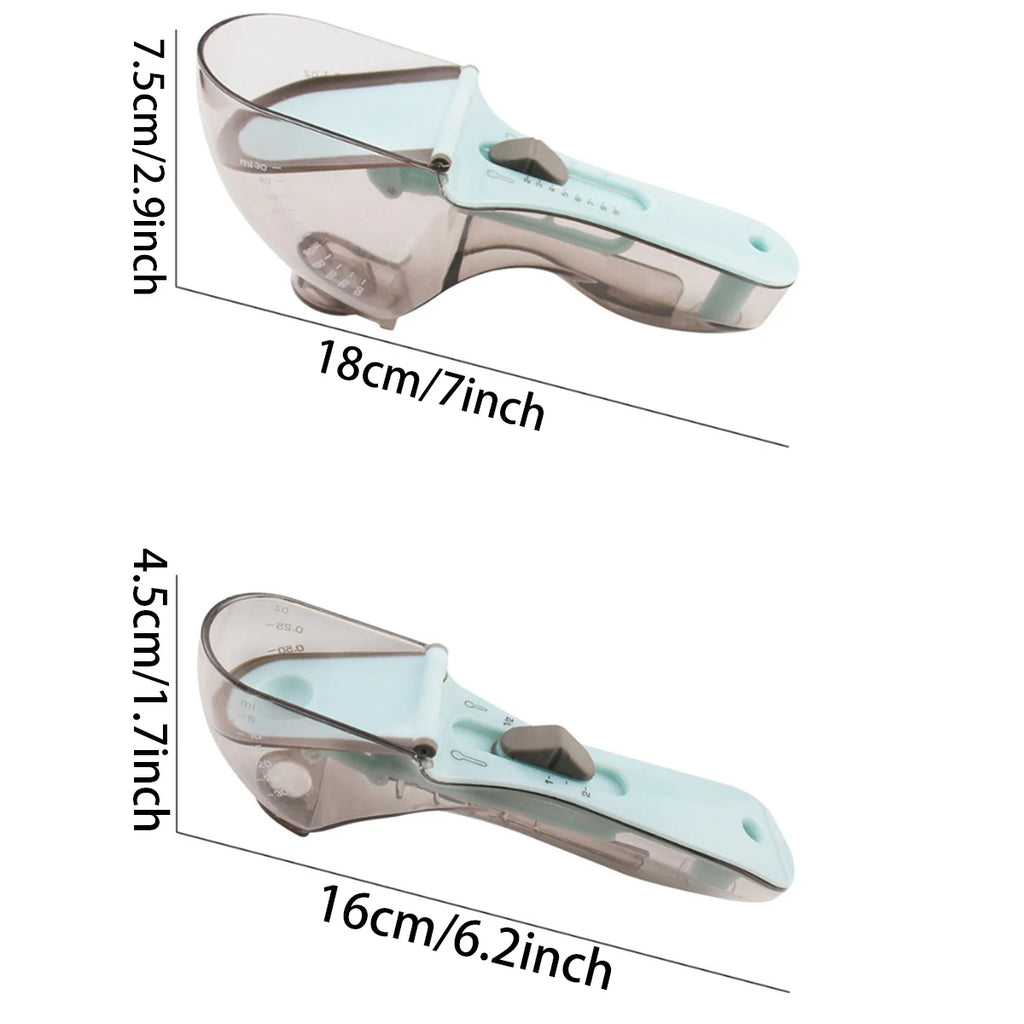 Adjustable measuring spoon baking plastic measuring spoon kitchen tool plastic scale measuring spoon adjustable measuring spoon