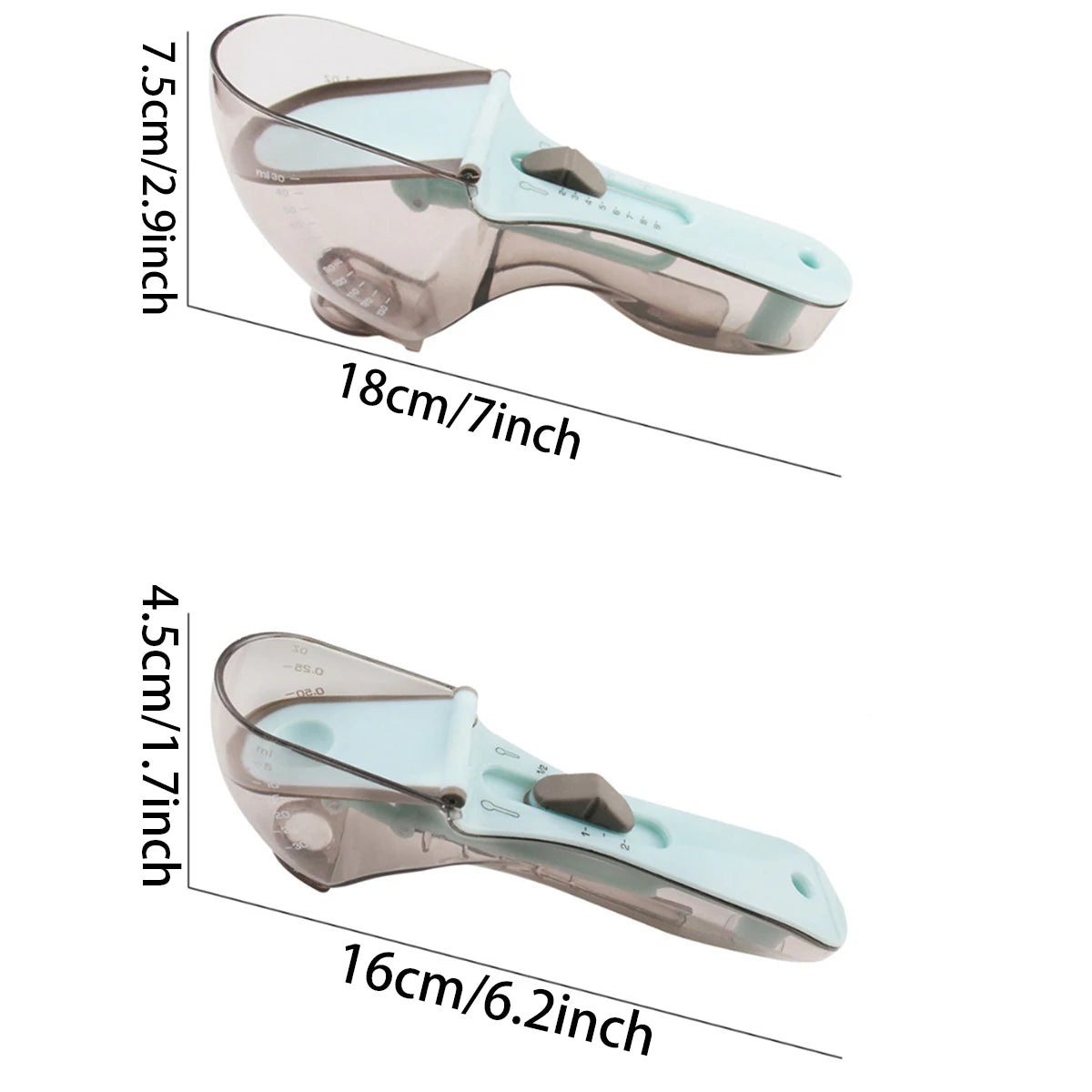 Adjustable measuring spoon baking plastic measuring spoon kitchen tool plastic scale measuring spoon adjustable measuring spoon