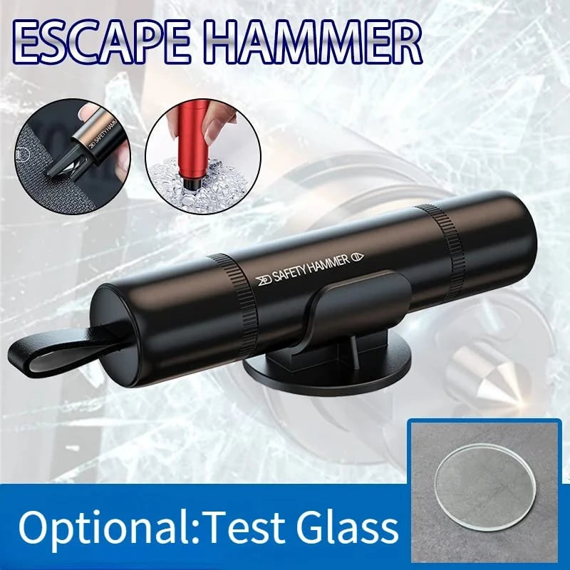 2 In 1 Car Safety Hammer Emergency Glass Breaker Cut The Seat Belt High Hardness Tungsten Steel Rescue Tool Auto Accessories