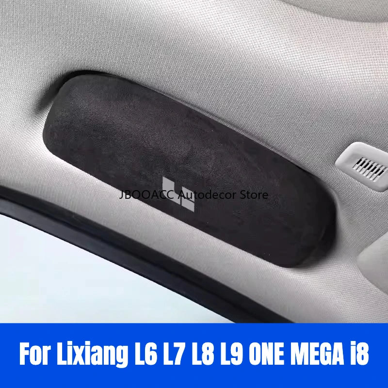 Car Sun Glasses Case Holder Clip Suede for Li Lixiang L6 L7 L8 L9 ONE Mega i8 Sunglasses Case Side Handle Mounted Accessories