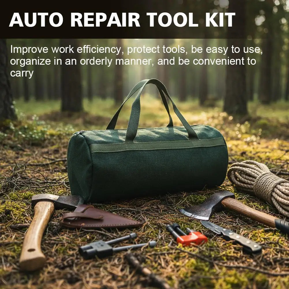 Tool Tote with Handle Easy to Carry Pouch Canvas Tool Bag Handbag Electrician Screwdrivers Storage Bags Handbags