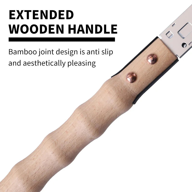 Dual Sided Japanese Pull Saw Non Stick Teflon Coating Wooden Grip Ryoba Hand Saw for Smooth Cutting Tenons Carpentry Projects