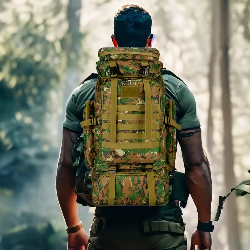 80L/100L  Mountaineering Bag Climb Bag Tactical Backpacks Large Backpack Outdoors Hiking Camping Travel Bags