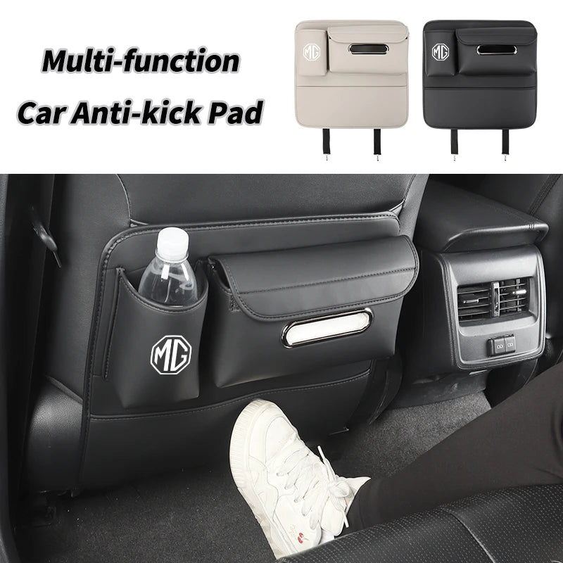 Car Seat Anti-Kick Pad Seatback Storage Bag Tissue Holder Accessories For Morris Garages MG 3 5 6 7 HS ZS GS Hector TF GT ZR RX5