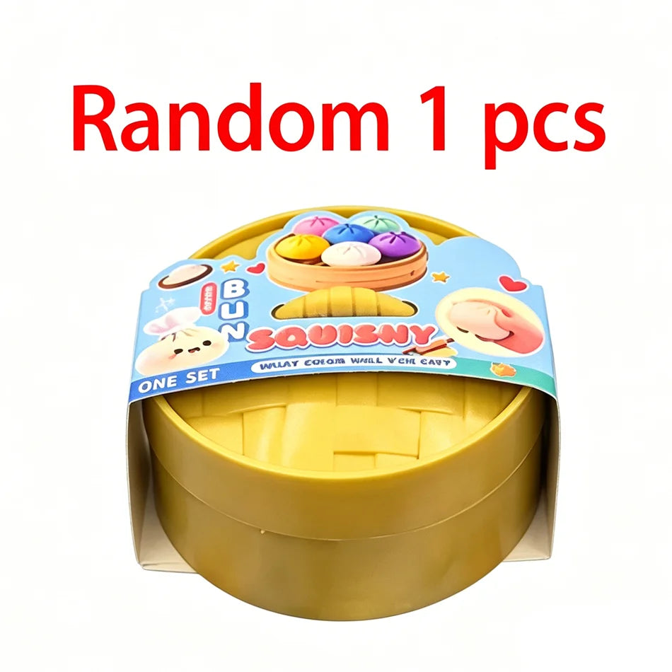10cm Simulation Flash Dumpling Squishy Toy, Slow Rebound Soft Squeeze Stress Ball, Decompression Fidget Toy for Kids & Adults