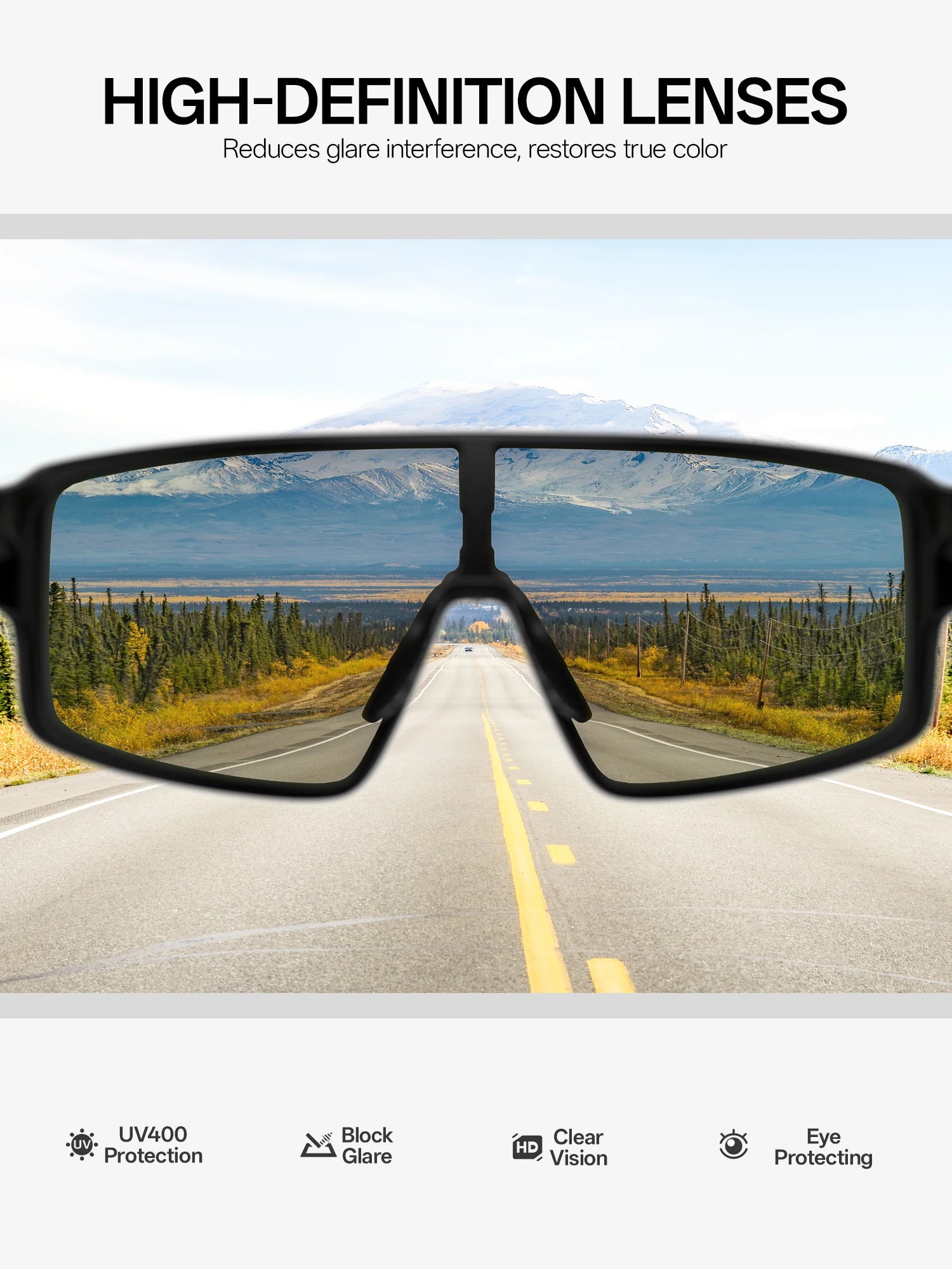 KAPVOE New Hiking Eyewear Cycling Sunglasses Men UV400 Sports MTB Outdoor Goggles Bicycle UV400 Women Running Windproof Glasses