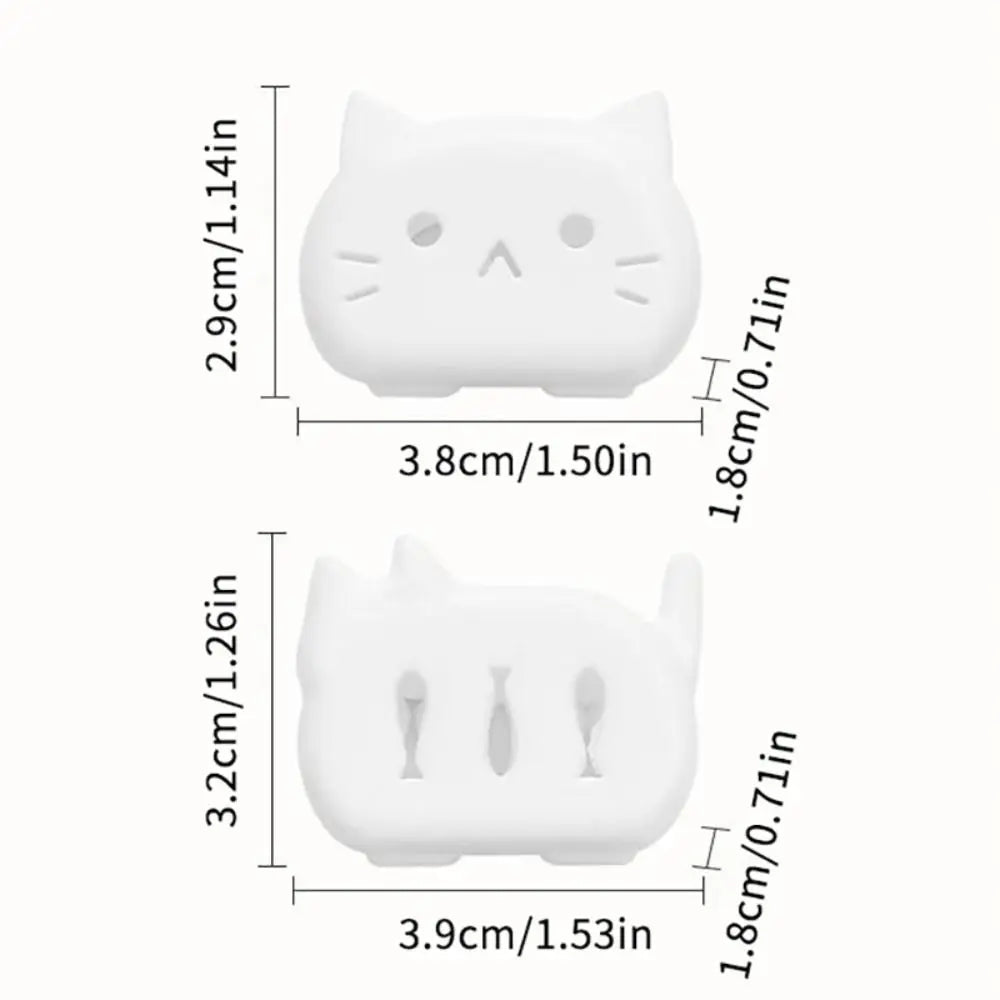 4Pcs Plastic Cat Toothbrush Protective Covers Portable Cat Shape Toothbrush Head Case Dustproof Head Germproof