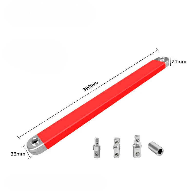 Compact Offset Extension Wrench 4 Adapter Dual Purpose Impact Socket Ratchet for Automotive Hand Tool