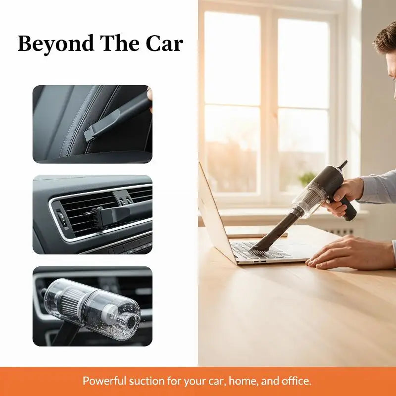 Wireless Car Vacuum Cleaner Quick Charge Portable High-Power Suction Cleaning Appliance Mini Wet and Dry Dual-use Vacuum Cleaner