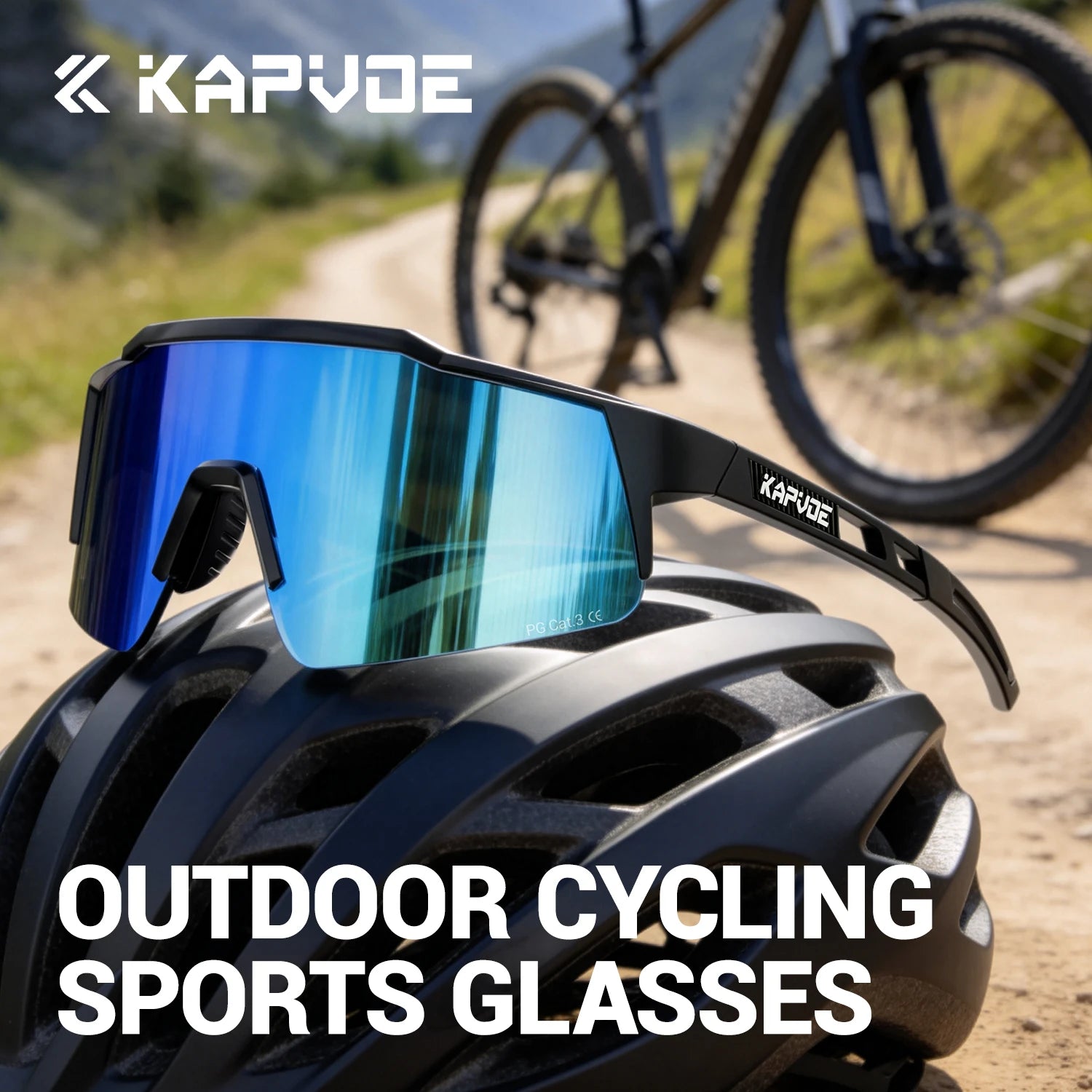 KAPVOE UV400 HD Polarized Hiking Sunglasses Sun Protection Outdoor Sports Glasses Cycling Driving and Climbing MTB Sunglasses