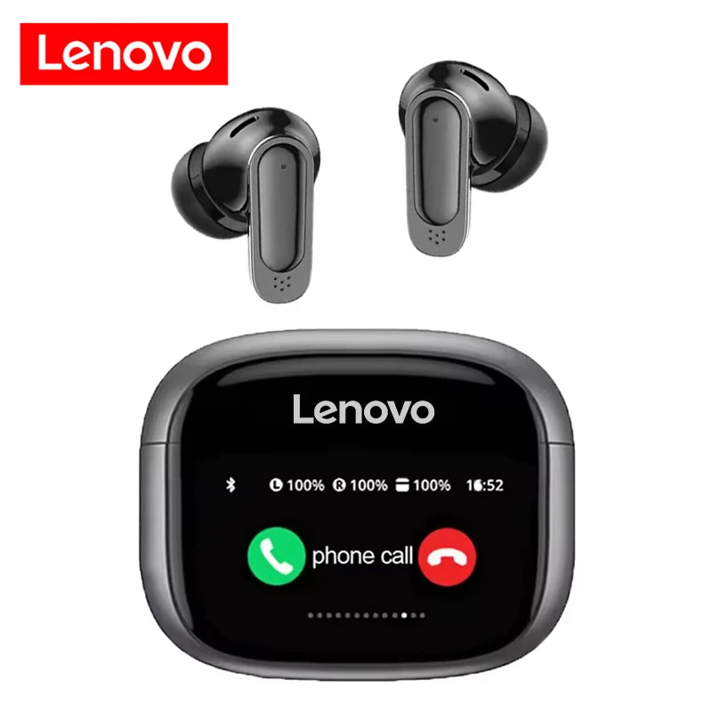 Lenovo New V11 Wireless Bluetooth Earphones Headphones Outdoor Sport Headset Noise Reduction With Display Touch Control Earbuds