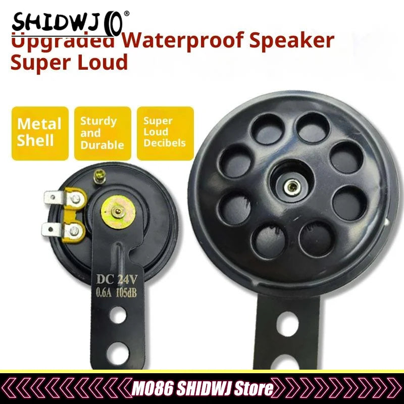 1Pcs 100db Motorcycle Motor Scooter Loud Sound 12v 24v Motorcycle Horn Universal Waterproof Electric Horn
