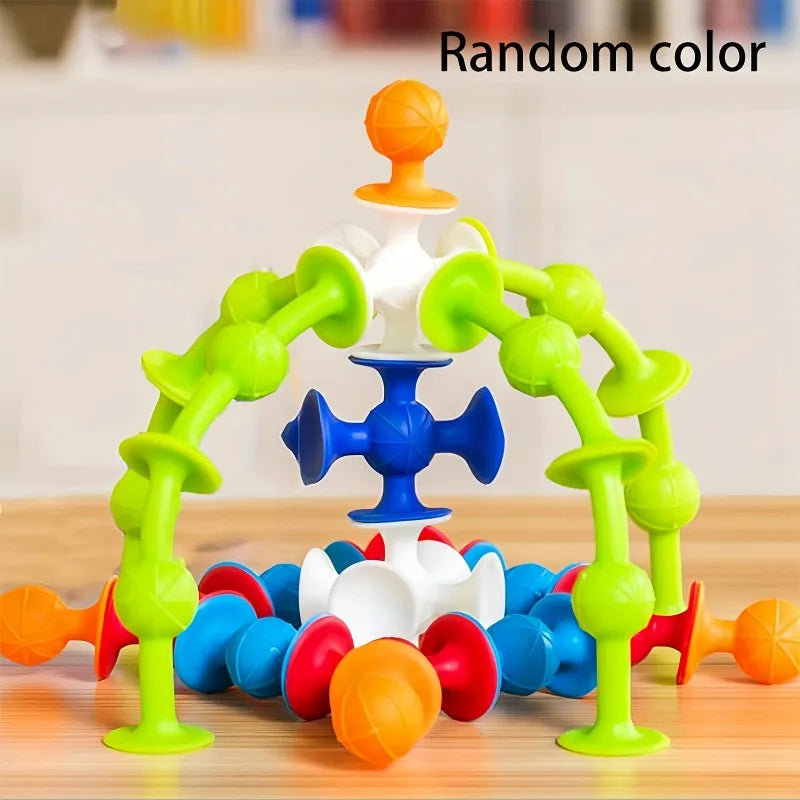 Suction Cup Building Blocks Soft Throw Darts Set for Kids A Fun Parent Child Interactive Game Educational Construction Toys