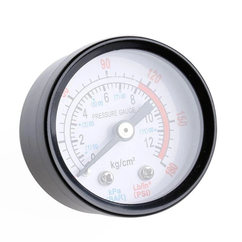 Air Compressor Pneumatic Hydraulic Fluid Pressure Gauge 0-12Bar 0-180PSI New