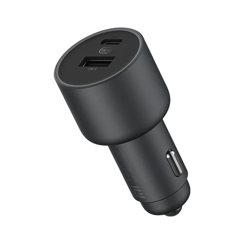 Original MIJIA 100W Car Charger Dual USB Quick Charge Wireless Mi Car Charger 100W USB-A USB-C Dual Output LED Power