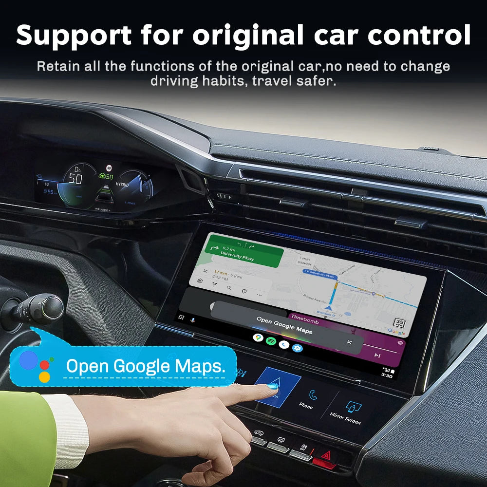 MMB Mini 2in1 Wired to Wireless CarPlay Adapter Android Auto Dongle for VW Haval Audi Kia Porsche Lexus 98% Cars Plug and Play