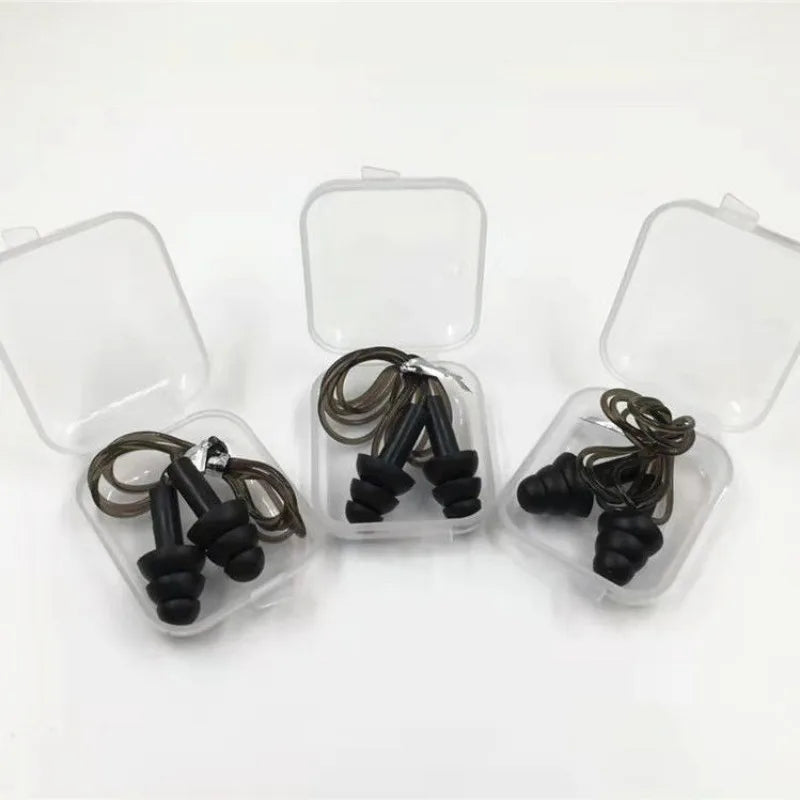 Soft Confortable Earplug with Rope Noise Reduction TPE Ear Plug Soundproof for Travel Plane Train Sleeping Rest Earplug with Box