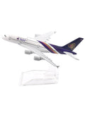 JASON TUTU 16cm Thai Airways Airbus A380 Airways Airplane Model Plane Diecast Metal 1/400 Scale Planes