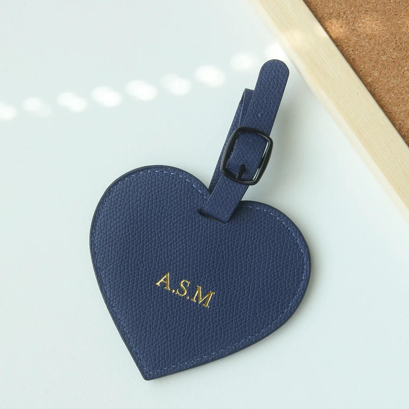 Personalized Heart Luggage Tag Custom Name Pu Leather Suitcase Tag Customized Travel Bag Label for Women Travel Accessory Gift