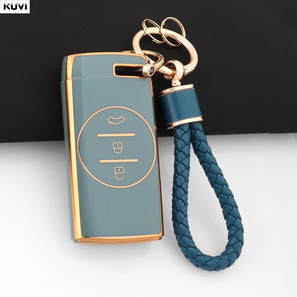 Pink TPU Car Remote Key Case Cover Fob Keychain Shell For Chery Tiggo 7 pro 8 Pro Exeed Tiggo 2 3x Arrizo 5 Pro Gx 5x EQ7 2021