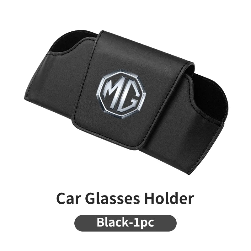 Car Logo Leather Portable Glasses Bag Sunglasses Auto Interior Accessories For Morris Garages MG 6 3 5 7 TF ZR ZS HS GS RX5 RX8