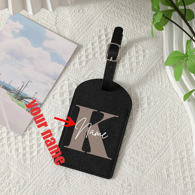 A-Z Initial Personalized Name Luggage Tag 26 Letters Custom Name Luggage Boarding Tags Travel Id Identification Luggage Tag Gift