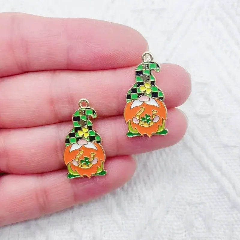 10pcs Cartoon Little Dwarf Drop Oil Alloy Pendant DIY Jewelry Accessories Pack Packaging Decorative Hanging Accessories