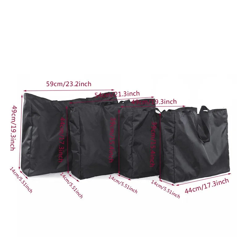 Shopping Bags Zipper Large Capacity Grocery Totes Washable Reusable Simple Outdoor Heavy Duty Bag 2026