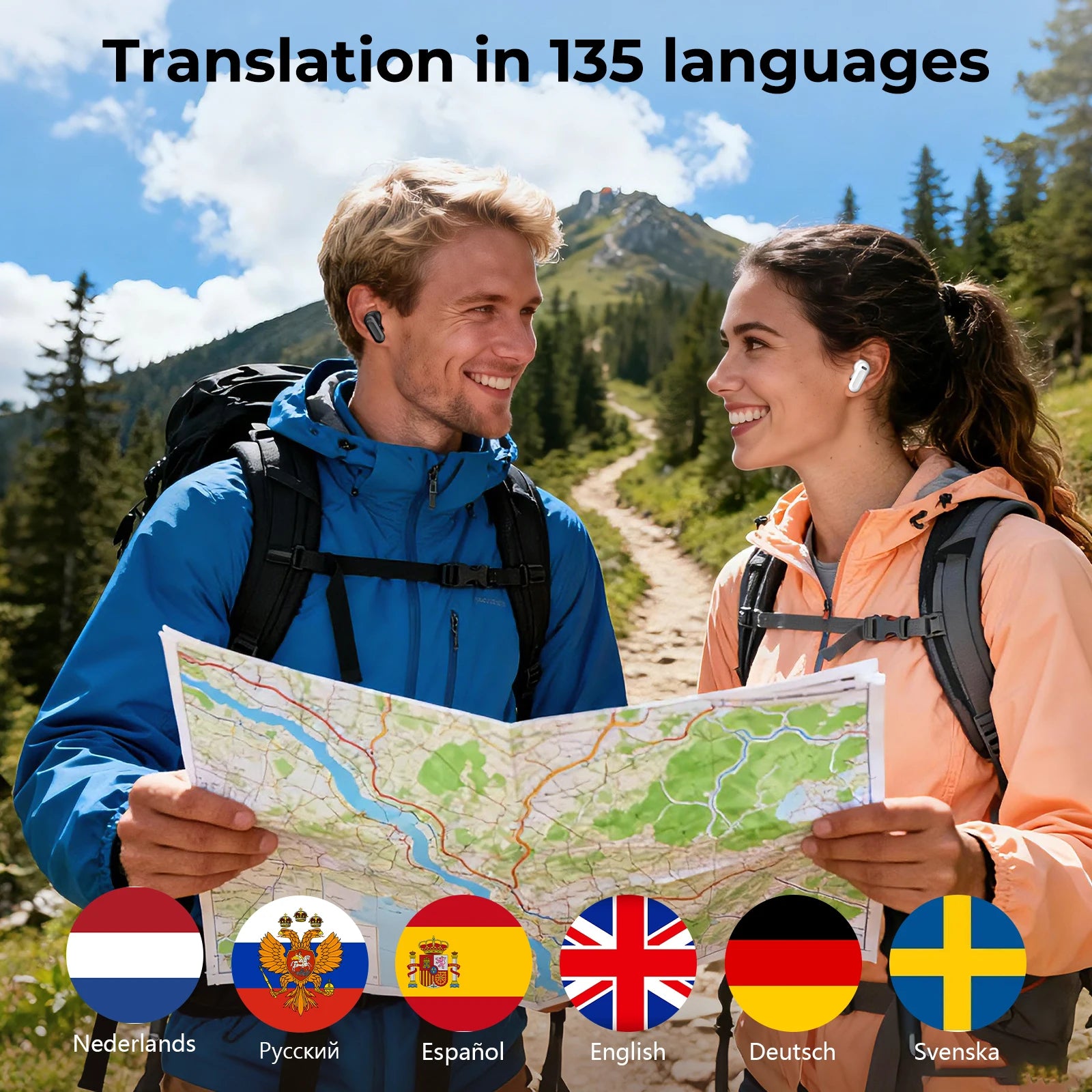 Auriculares Traductor DeIdioma 2026 HTC NE20 AI Translator Earbud Real-Time Translation Smart LCD Screen BT6.0 TWS Choice