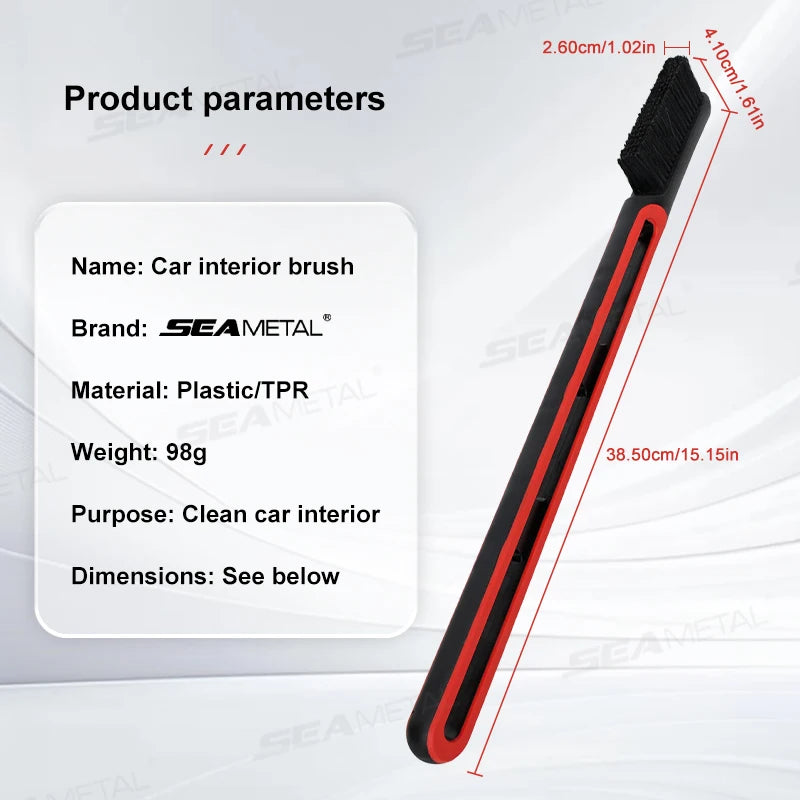 SEAMETAL Car Interior Cleaning Brush Multifunctional Long Handle Air Conditioner Outlet Dust Brush Clean Tool for Car Accessorie