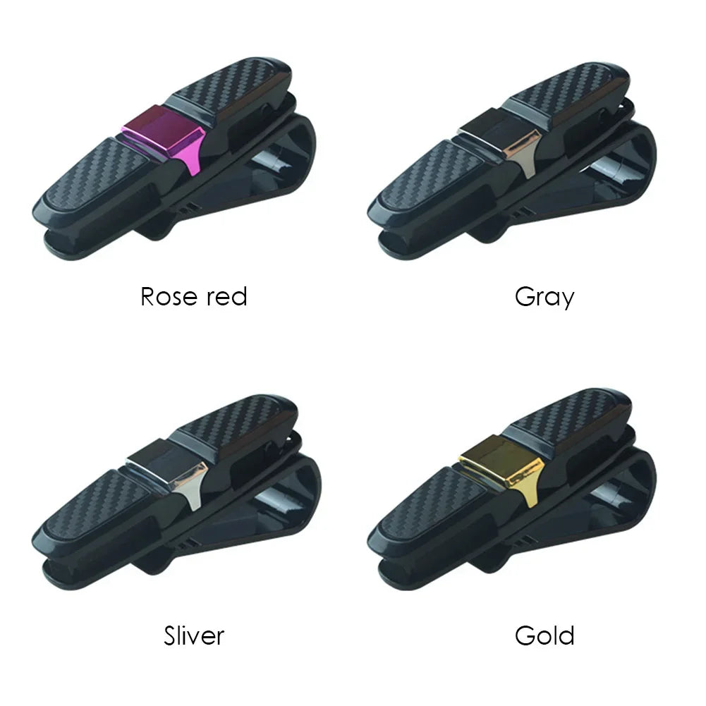 Car Glasses Case Auto Sun Visor Glasses Holder Sunglasses Clip Card Holder Eyeglasses Accessories Car Accessories Interior