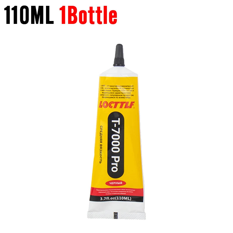 T7000 Black Soft Adhesive Universal Glue for Computer Cell Phone Touch Screen Repair Anti-Vibration Frame 15/50/110ML T-7000