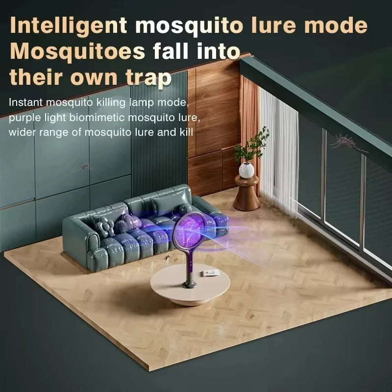 Automatic Mosquito Swatter, Telescopic, Rotatable Mesh For Wider Coverage, USB Charging, Fast, Long Standby Time