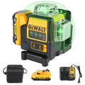DeWalt DW089LG 12 - Line 3 - Side 360° All - Around Green - Light Laser Level for Outdoor Use - Ideal for Precise