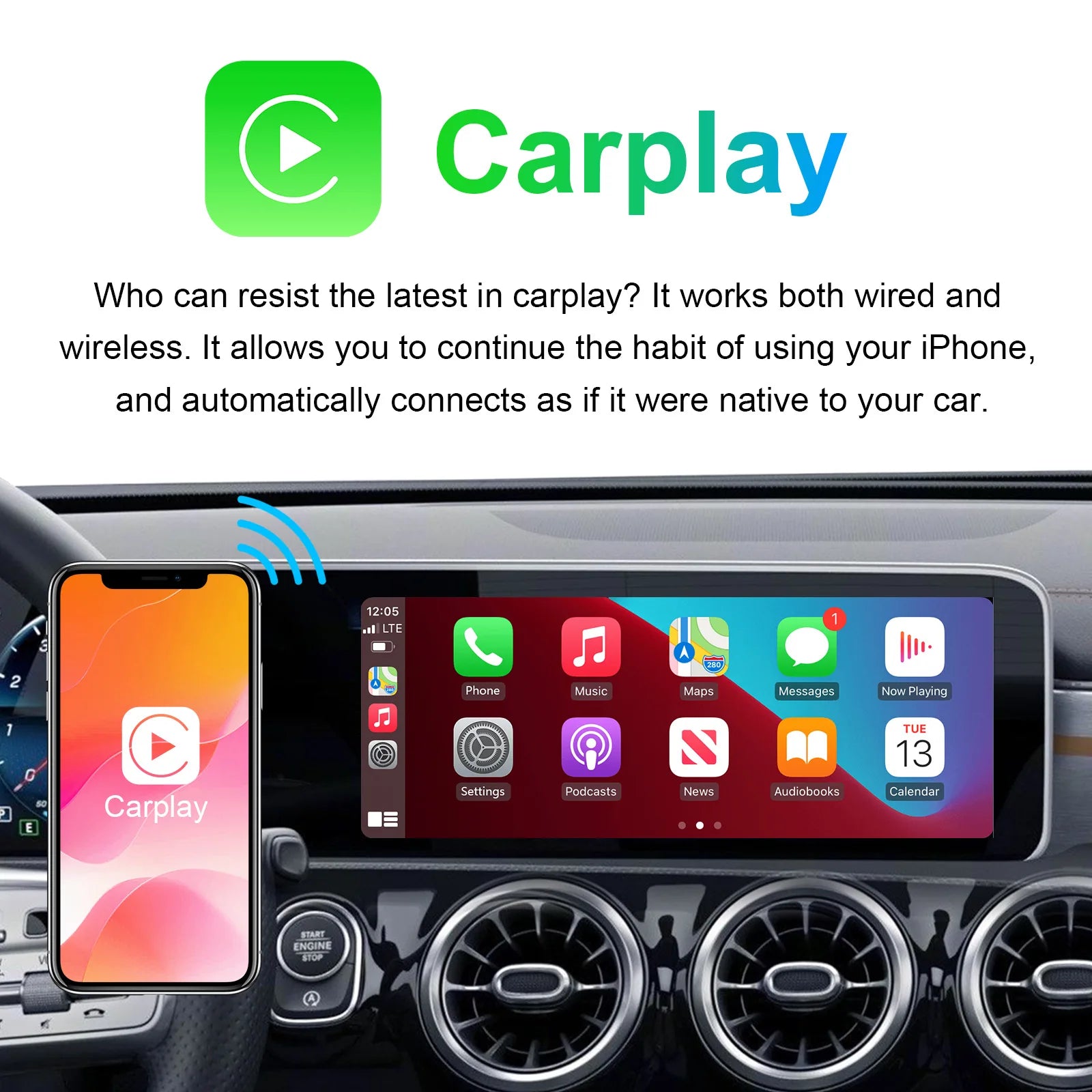 CarPlay Box for NTG6.0 MBUX System Class A B C G V CLA CLS GLA GLB GLC GLE GLS Multimedia Upgrade Navigation