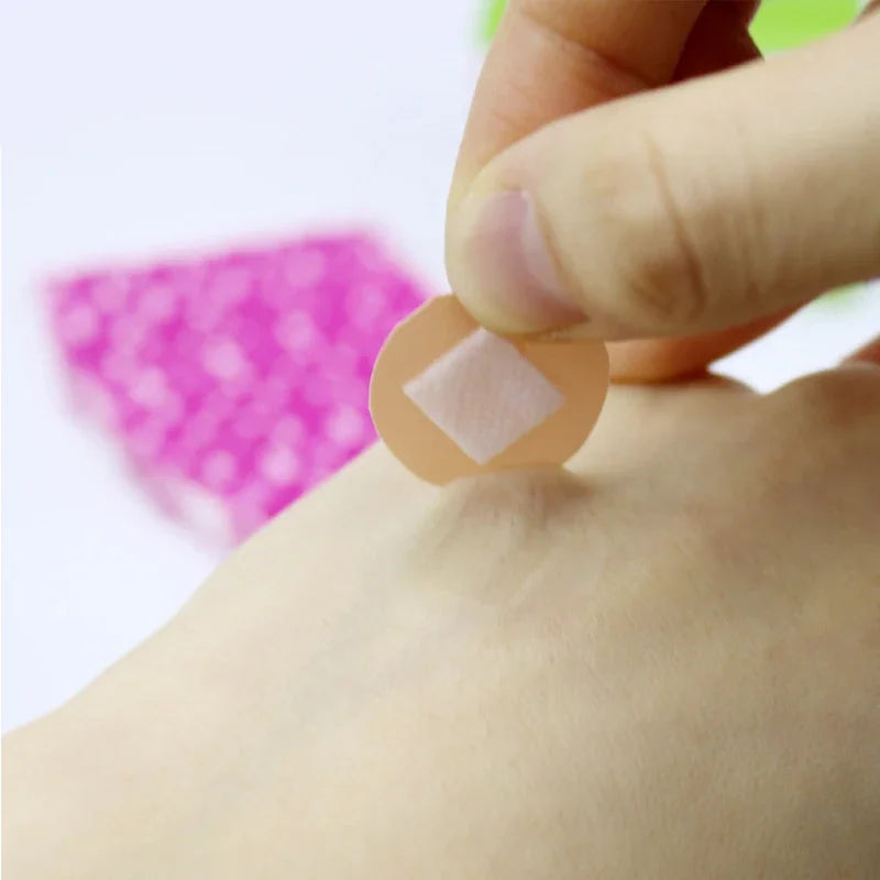 120pcs/set Round Strip Shape Band Aid First Aid Wound Plaster Skin Dressing Patch for Children Adults Adhesive Bandages Kawaii