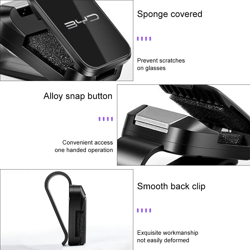 Portable Auto Eyeglass Storage Clip Anti-Scratch Sunglasses Holder For BYD Sealion 7 6 Atto 3 Car Interior Accessories