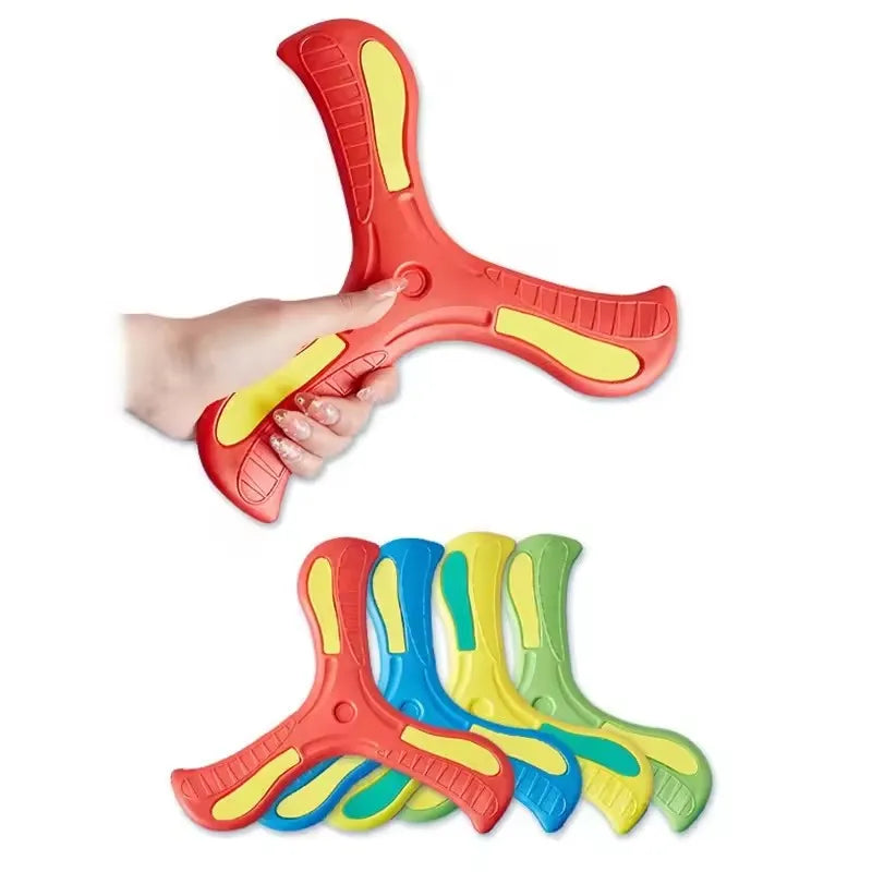 Boomerang Soft Three-leaf Cross Outdoor Toy Flying Disc Sports Toy for Puzzle Decompression Gift