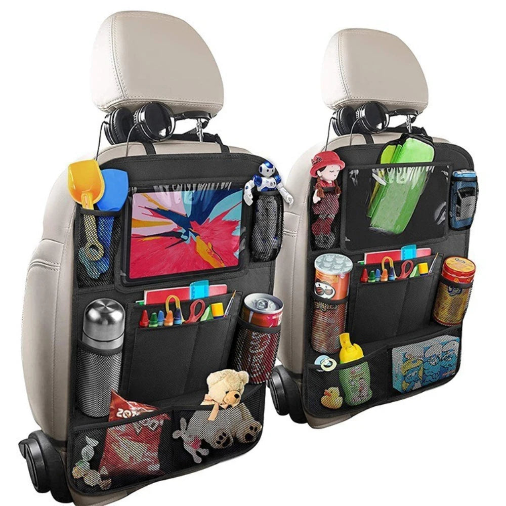 Multi-functional car seat back storage bag Leather storage bag Garbage bag Storage bag Garbage can storage for most models