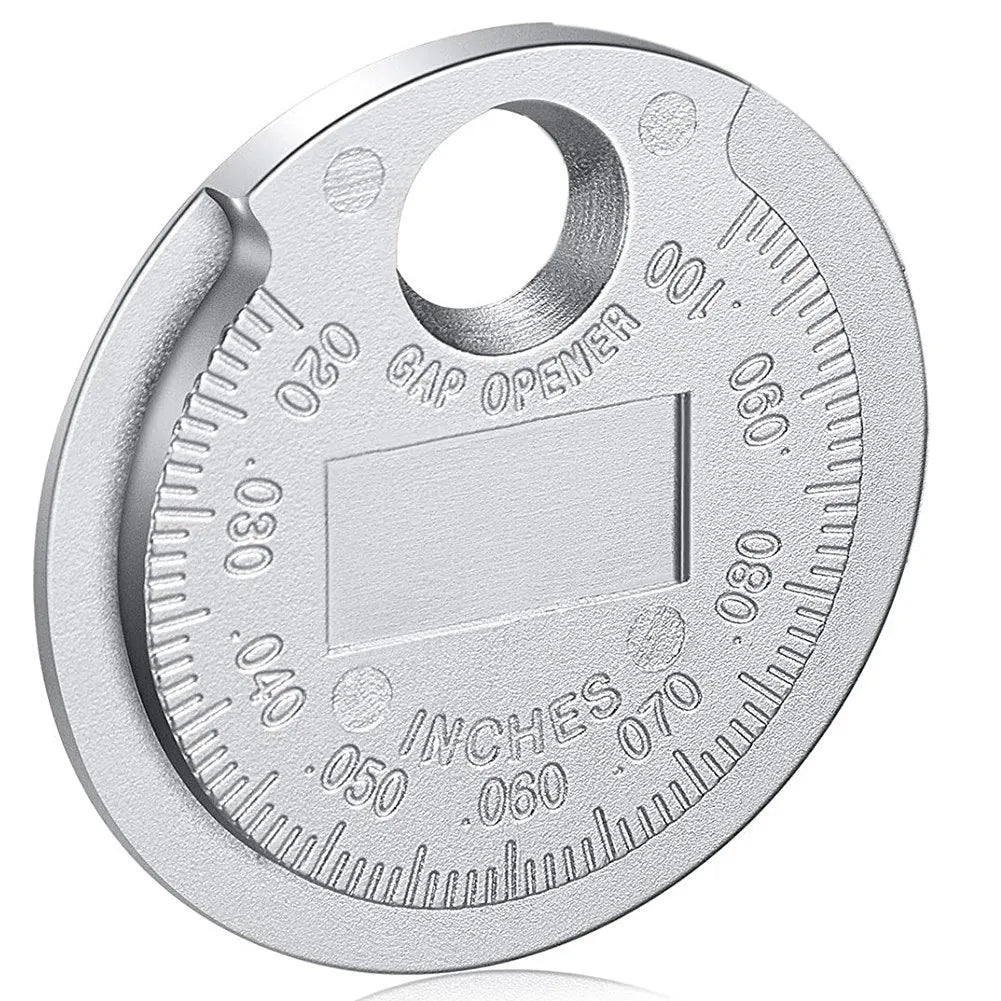 Coin- Type 0.6-2.4mm 0.02-0.10 Inch Spark Plug Gap Gauge Measurement Tool Range Spark Plug Gage Caliber Measuring Tool