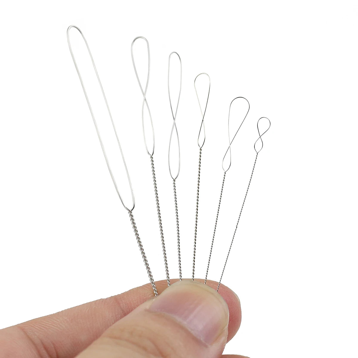 6Pcs/Lot 0.2-0.7mm Twisted Pin Stainless Steel Jewelry Beading Metal Needle For Bracelet Neckalce Handmade DIY Accessories Tools
