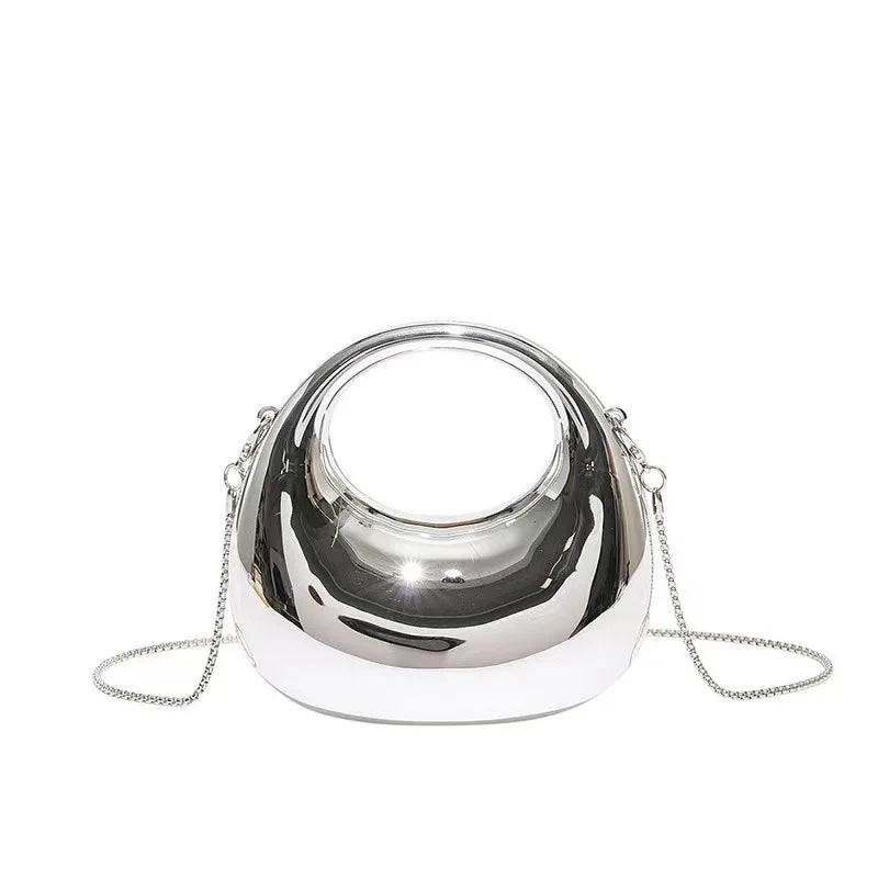 Mini Golden Evening Bag Purses and Handbags Luxury Designer Shoulder Bags Funny Shape Party Wedding Acrylic Shiny Clutch Purse