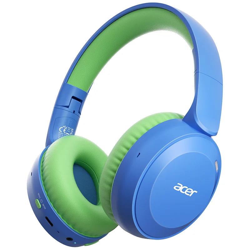 Acer Kids Bluetooth 6.0 Headphones with Built-in Mic 85/94dB Volume Limited Lightweight Over-Ear Wireless Headphones for Kids