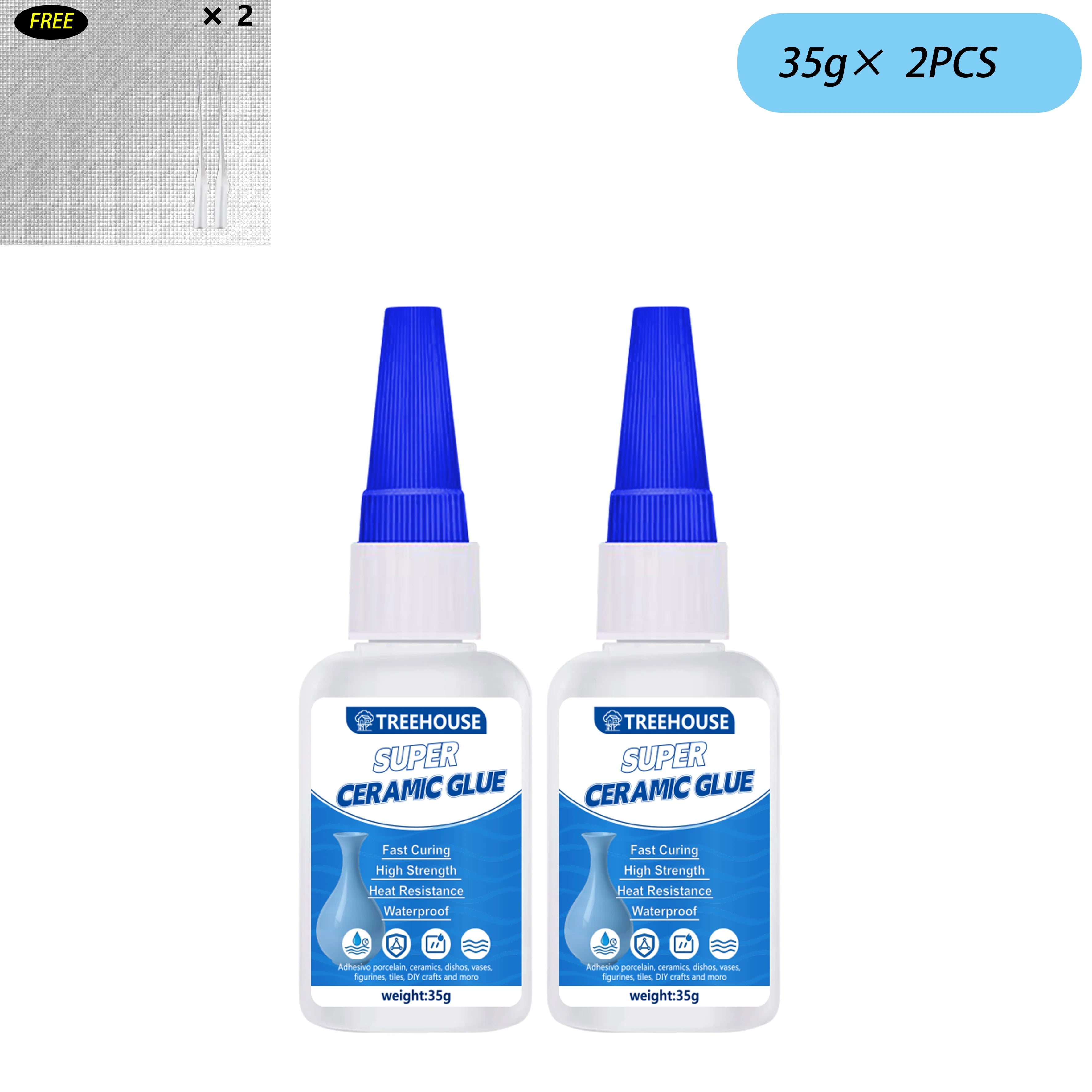 1-4 Pcs Super Ceramic Glue, Instant Bond Strong Adhesive for Broken Porcelain, Vases, Tiles & Ceramic Crafts