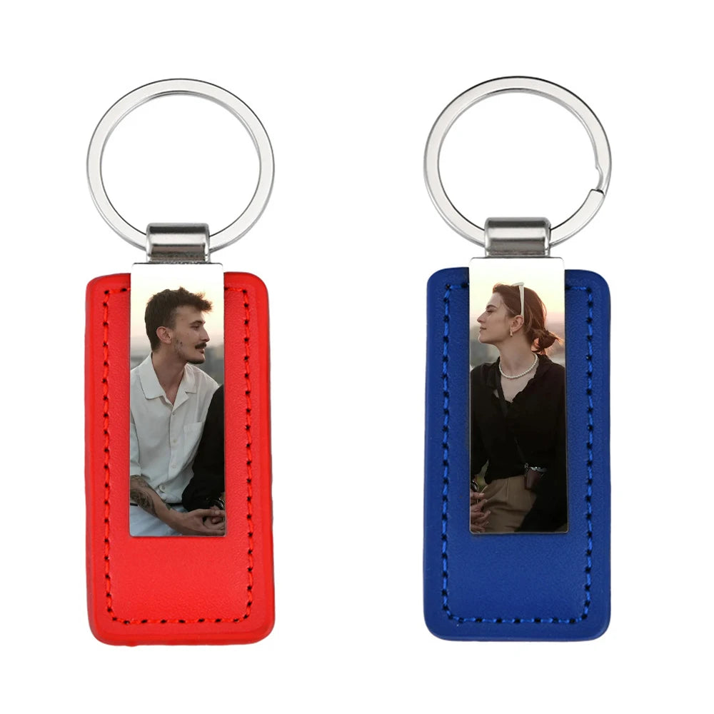 Customized Double-Sided Leather Alloy Luggage Tag With Photo And Text Gift For Family Friends And Loved Ones Custom Luggage Tag