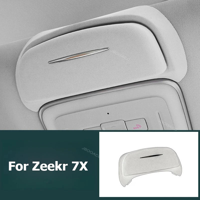 For Geely Zeekr 7X 2025 001/009 2021-2024 Car Roof Sunglasses Holder Glasses Case Mounted Storage Box Car Receipt Storage Box