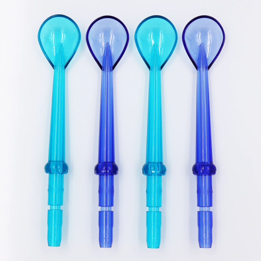 4pcs Tongue Cleaner Tips For Waterpik Water Flossers and Other Brand Oral Irrigators, Flosser Refill Replacement Heads