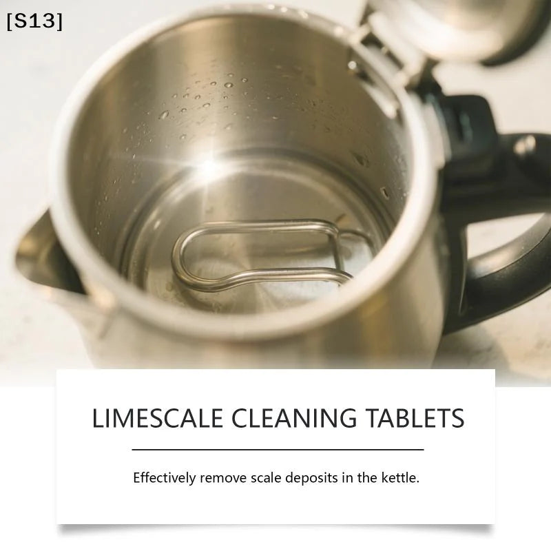 Kettle Descaler Effervescent Tablets Fast Dissolve No Scrubbing Food Grade Limescale Remover Cleaner For Electric Kettle[Q]Q@
