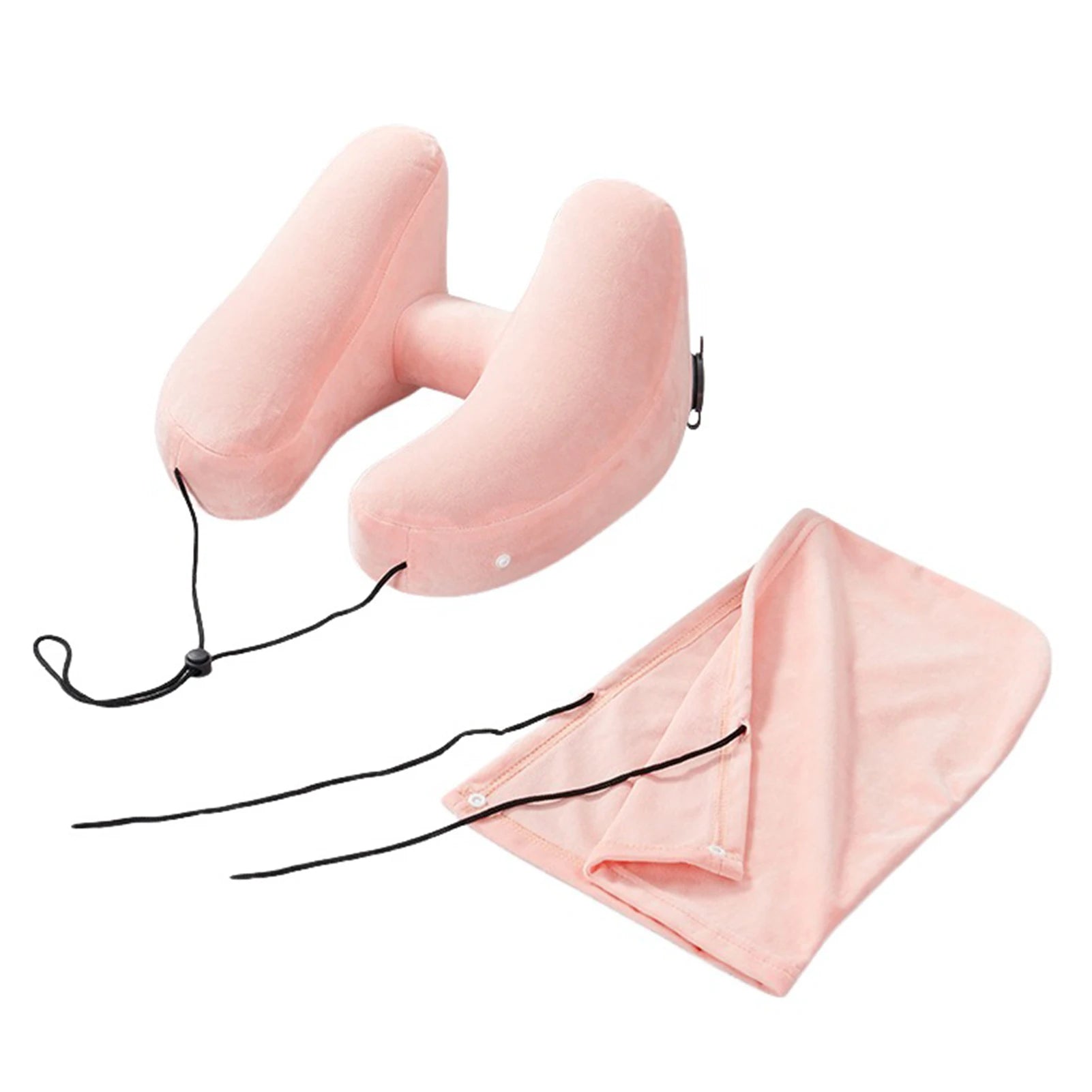 Inflatable Neck Pillow With Hat,U Shape Travel Neck Pillow,Comfort Support Inflatable Airplane Pillow,Airplane Neck Cushion