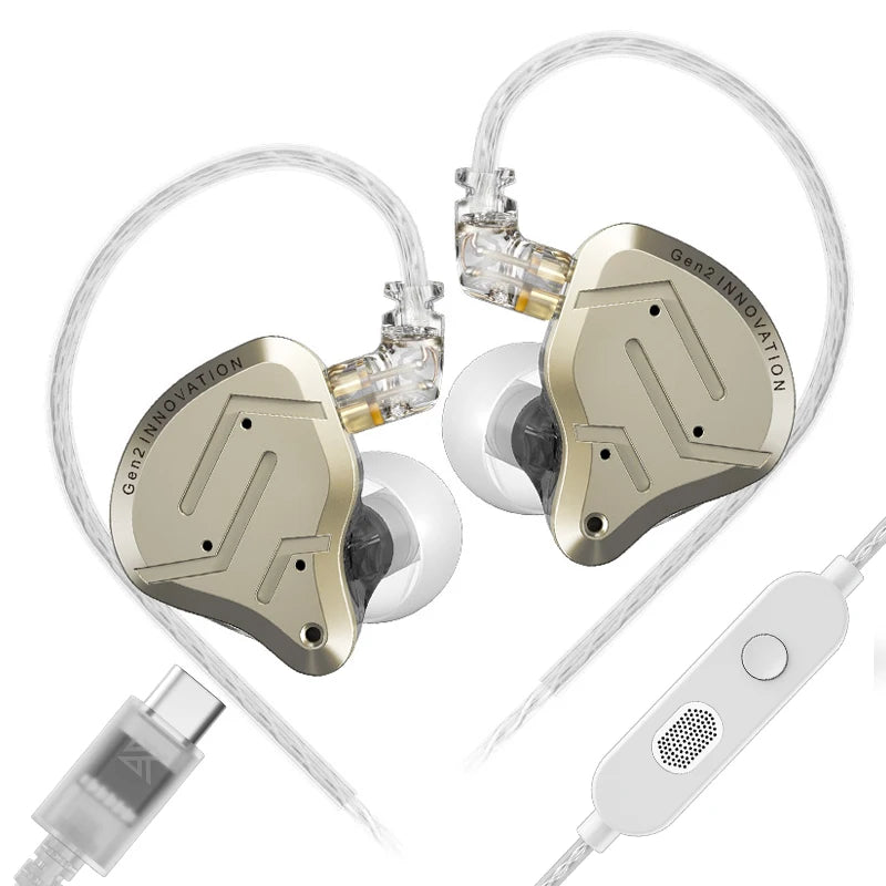 KZ ZSN Pro 2 Hybrid Drive 1BA+1DD In Ear Metal Earphones HIFI Bass Headset Monitor Earbuds Sport Noise Cancelling